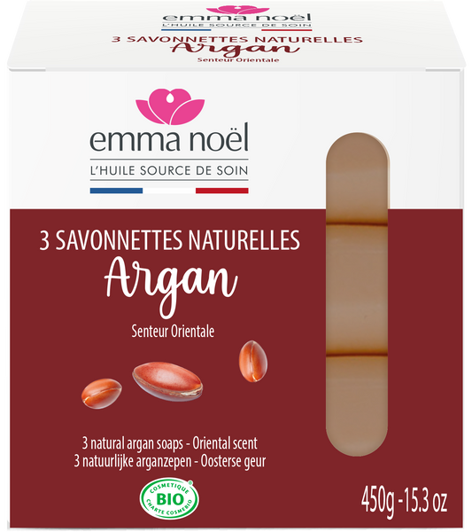 Emma Noël -- Savonnettes argan bio - 3 x 150 g