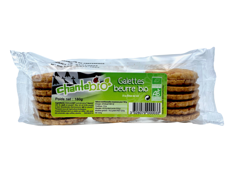 Chante Bio -- Galettes pur beurre bio - 180 g x 10