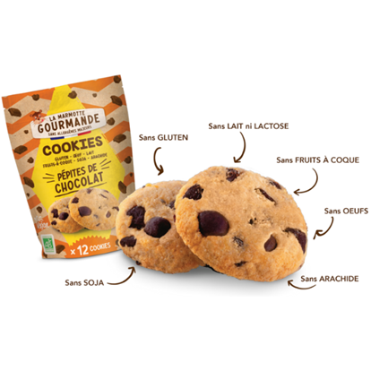 La Marmotte Gourmande -- Cookies banane pépite chocolat sans allergène - 150 g